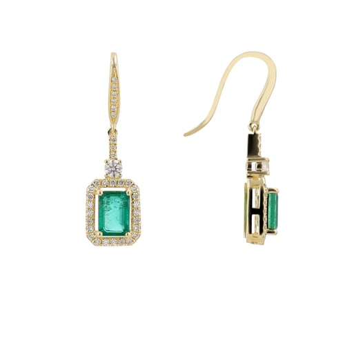 Ohrringe mit Smaragden und Diamanten Chianna