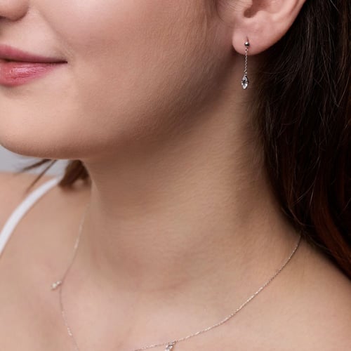 Goldene Kette mit weißem Topas Rosalva