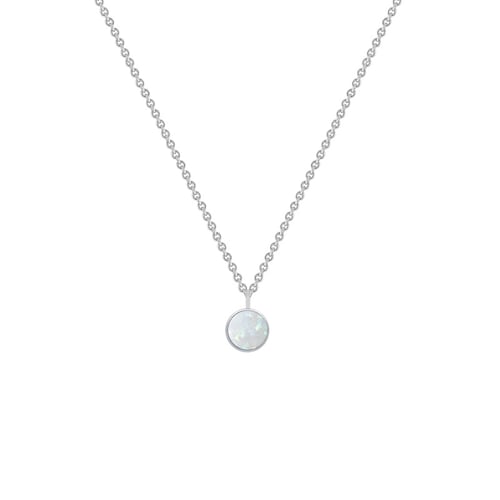 Minimalistische Kette mit weißem Opal Renny