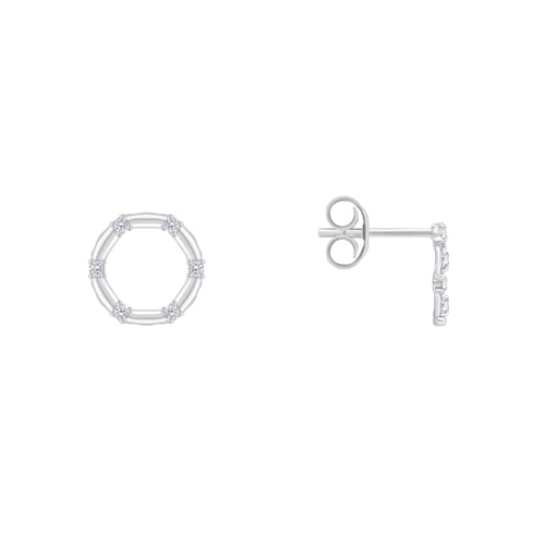 Karmaohrringe in Silber und mit Diamanten Hart