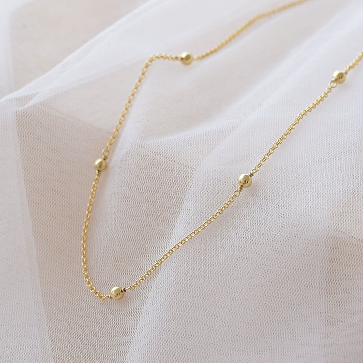 Silberhalskette mit Vergoldung Shana 66542