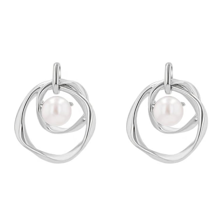 Silberne Perlenohrringe Thalie 164099