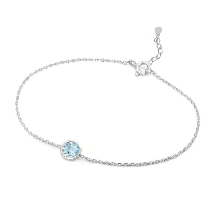 Silbernes Armband mit einem Aquamarin Arleth