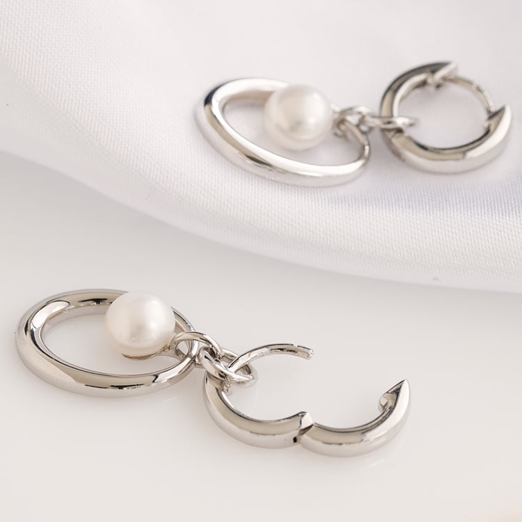 Elegante Perlenohrringe aus Silber Galdi 122415