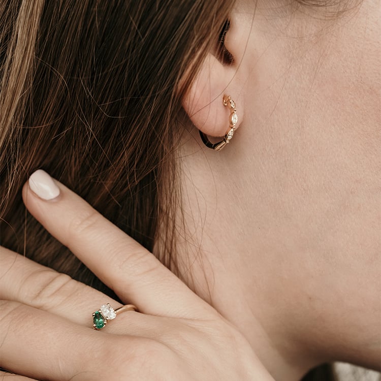 Creolen mit Lab Grown Diamanten Wontisa 120172