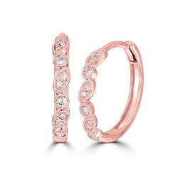 Elegante Creolen mit Diamanten Veeti