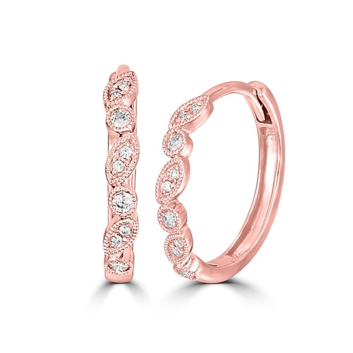 Elegante Creolen mit Diamanten Veeti