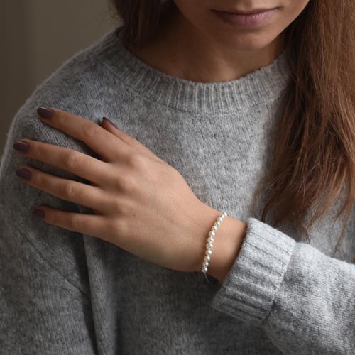 Armband mit Perlen aus Silber Cynthia