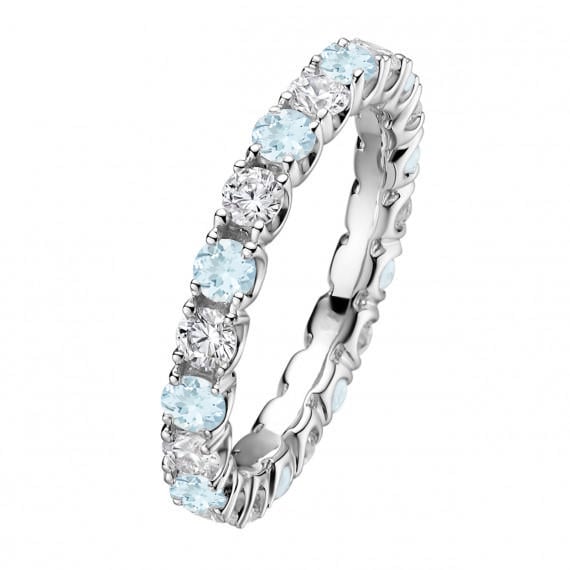 Damen Eternity Trauring mit Diamanten 30058