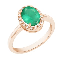 Smaragdring mit Diamanten Arya