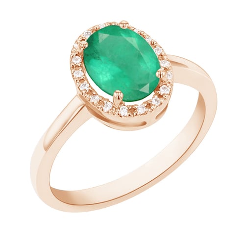 Smaragdring mit Diamanten Arya