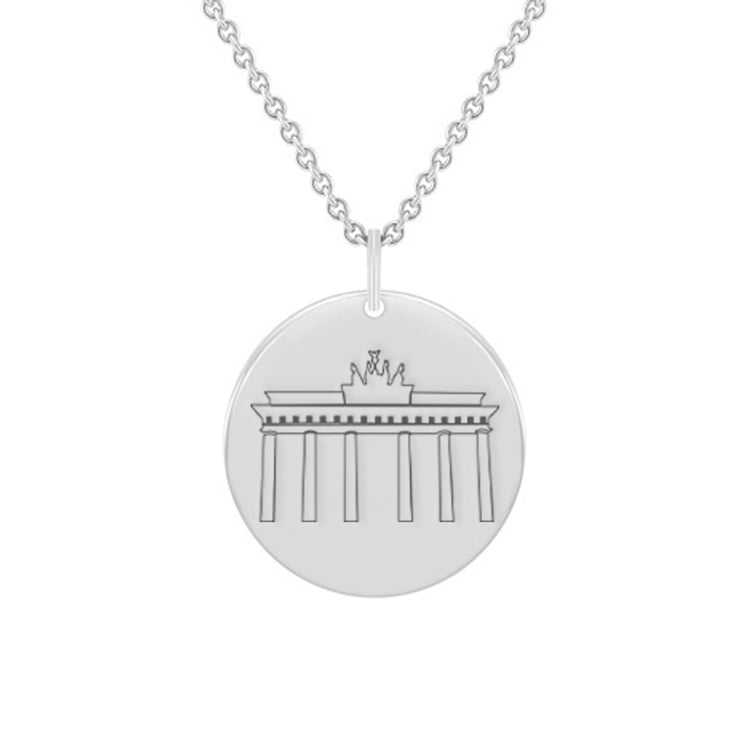 Personalisierter Silberanhänger mit dem Brandenburger Tor