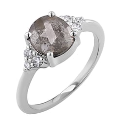 Ring mit grauen Salt and Pepper Diamant Agathe