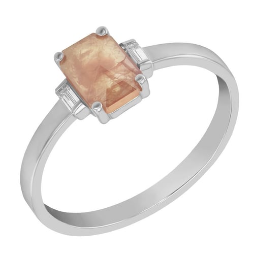 Ring mit emerald Salt and Pepper Diamant Carisa