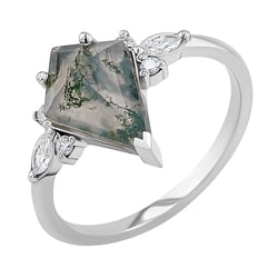 Bezaubernder Ring mit Moosachat Izabela