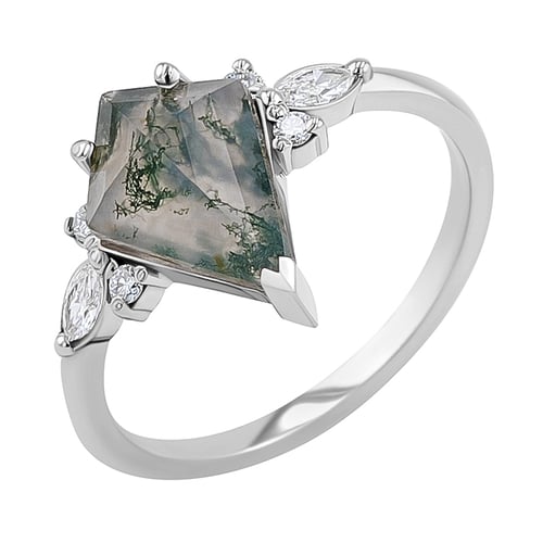 Bezaubernder Ring mit Moosachat Izabela