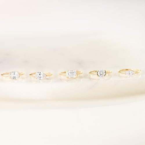 Verlobungsring mit Halblünette Diamanten Agrippa