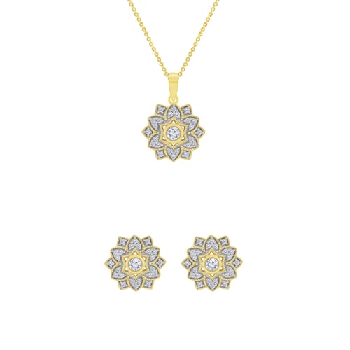 Schmuckset aus Gold mit Diamanten Vilette