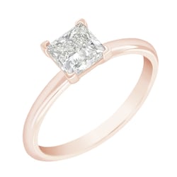 Verlobungsring mit Princess Diamanten Nangai