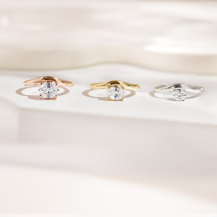 Ring mit ovalem Diamanten 154824