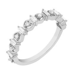 Eternity-Ring mit runden und Baguette-Diamanten Andrade