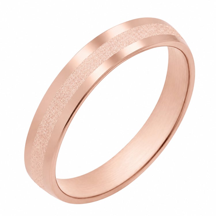 Eheringe aus mattem Gold mit glänzenden Rändern Kalea 170925