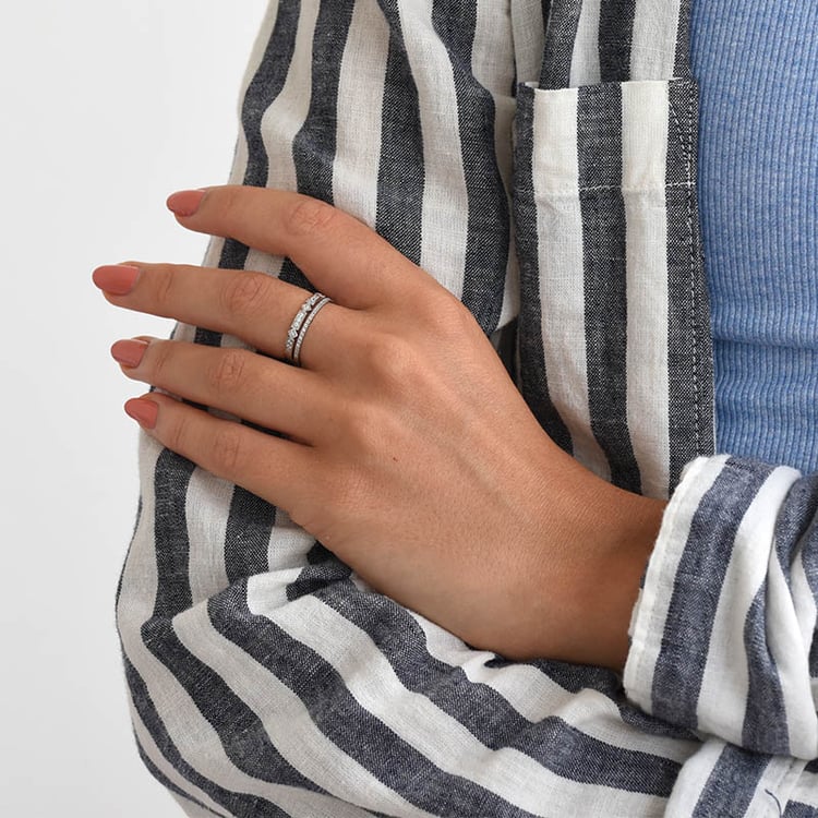 Trendy Goldring mit Lab Grown Diamanten Ward 101507