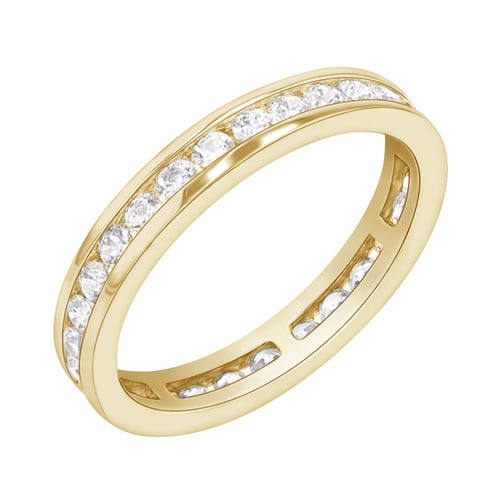 Eternity-Ring mit Diamanten und Ring im Komfort-Stil Branko