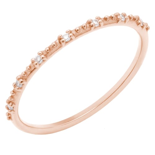 Minimalistischer Ring mit Diamanten Tess
