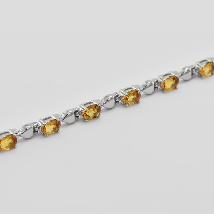 Silbernes Armband mit Citrinen 36926