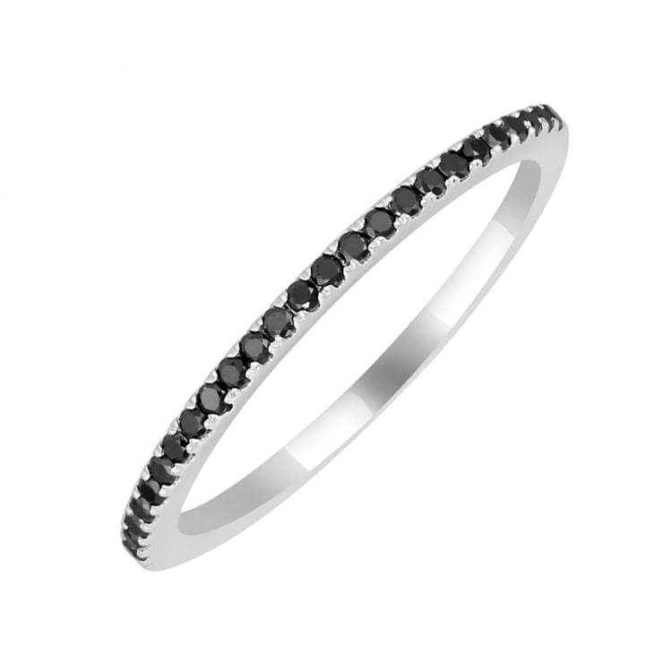 Memoire-Ring aus Gold mit schwarzen Diamanten Oana