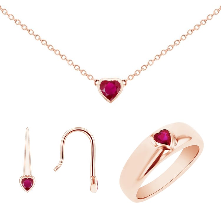 Schmuckset mit Rubinen Roshni 100133