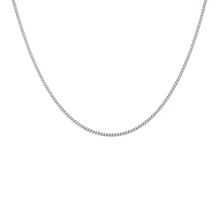 Zarte silberne Panzerkette 55 cm