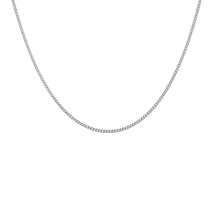 Zarte silberne Panzerkette 55 cm