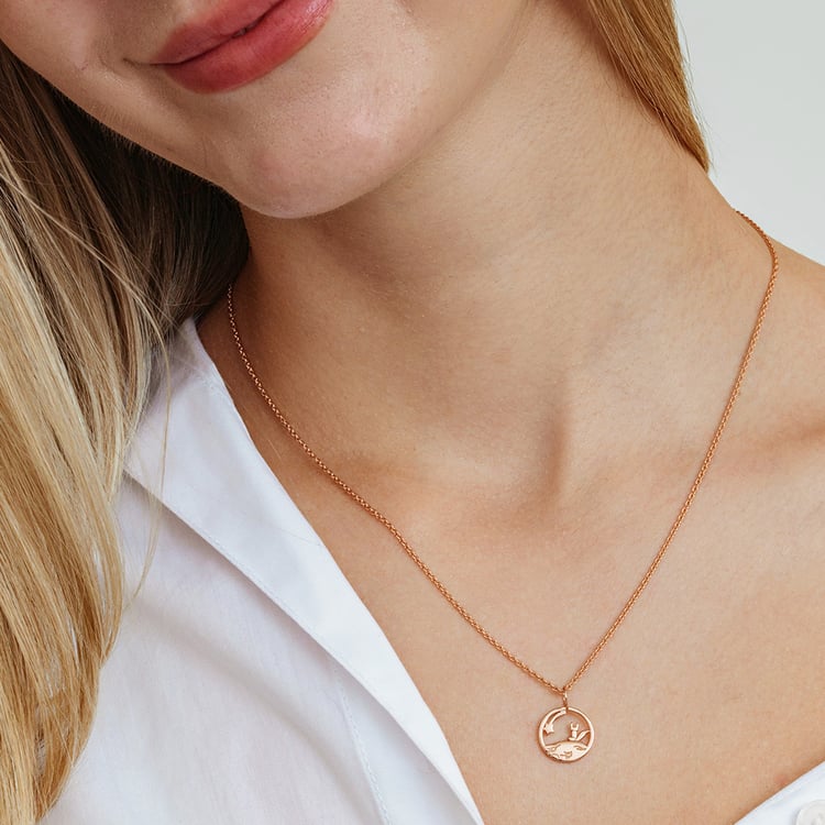 Silberner Geschnitzter Anhänger mit Fuchs Kleiner Prinz 162624