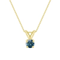 Blauer Diamant in Anhänger Lalom