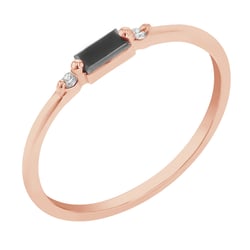 Ring mit einem Salt and Pepper in Baguette-Form und Lab Grown Diamanten Isma