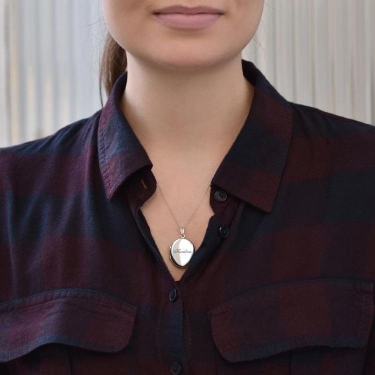 Goldenes Oval-Medaillon mit Gravur nach eigenem Wunsch Xuyara 38926