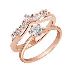 Ringset mit Diamant Ihrer Wahl Bethanie