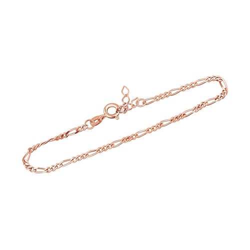 Silbernes Figaro Armband 18 cm