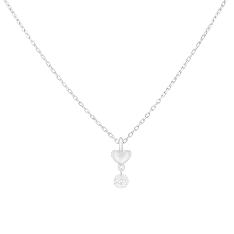 Anhänger mit einem Diamant und einem Herzen Elwira