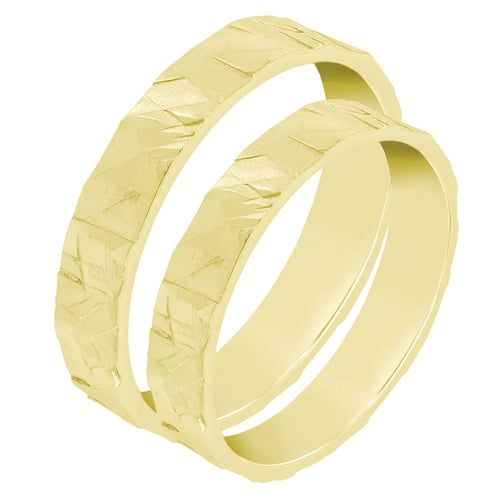 Trauringe aus Gold mit Relief-Oberfläche Narkissos