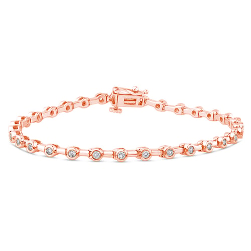 Romantisches silbernes Armband mit Diamanten Joslyn