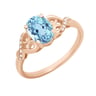 Goldring mit Blautopas und Diamanten Alanyse