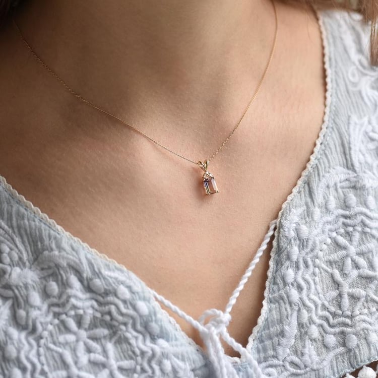 Ametrin Anhänger mit Diamant 41602