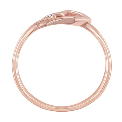 Goldener Herzring mit Diamant Balante