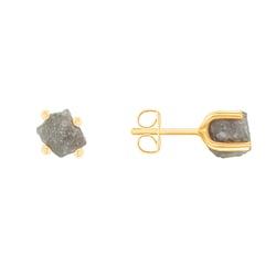 Ohrringe in 585 Gold mit ungeschliffenen Rohdiamanten Winnie