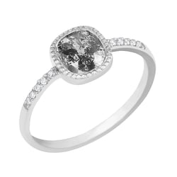 Ring mit Emerald Salt and Pepper Diamanten und Lab Grown Diamanten Adaline