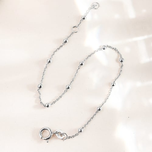 Silbernes Armband mit Kugeln 18 cm