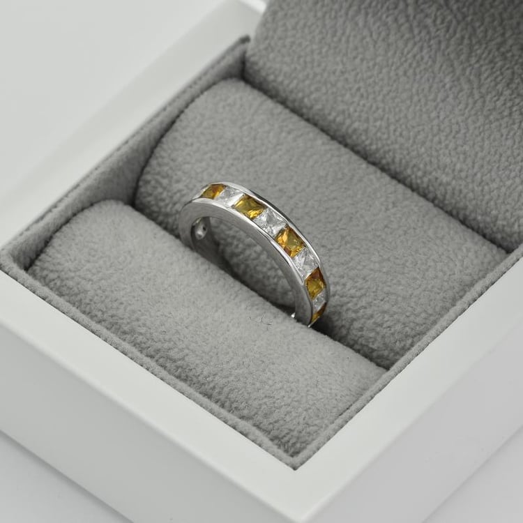 Memoryring aus Silber mit Citrinen Vuolo 39117
